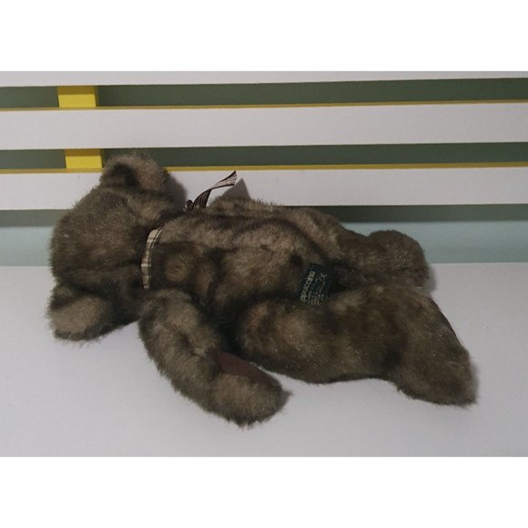 Russ Berrie Cappuccino Teddy Bear Plush 35CM Brown w/ bow Stuffed Animal - Picture 2 of 3